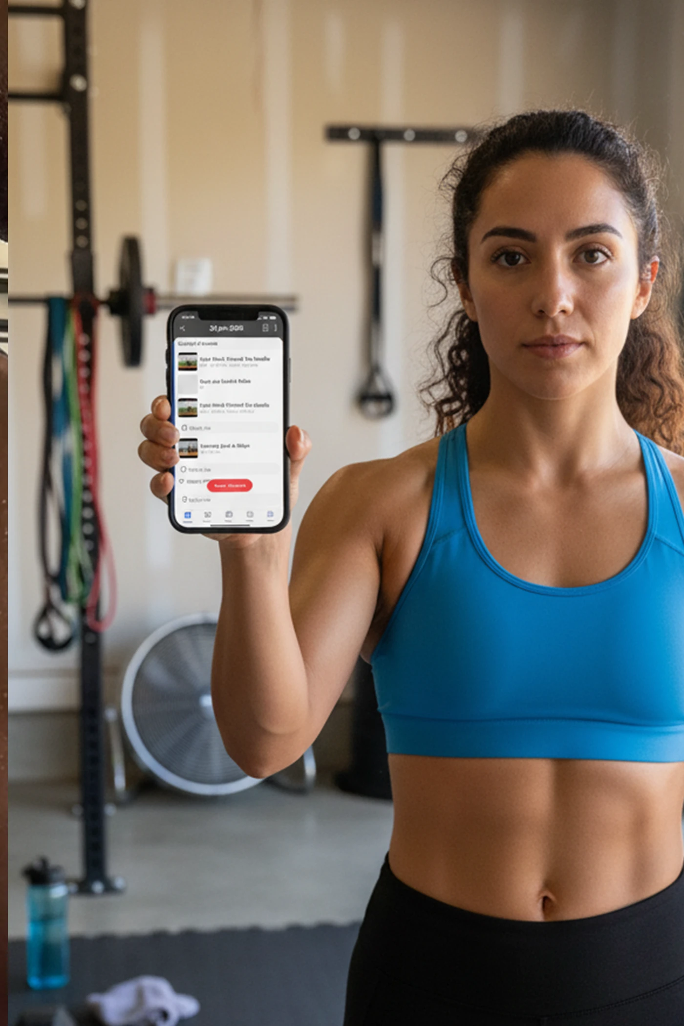 Preview of the Outright Fitness training app experience.